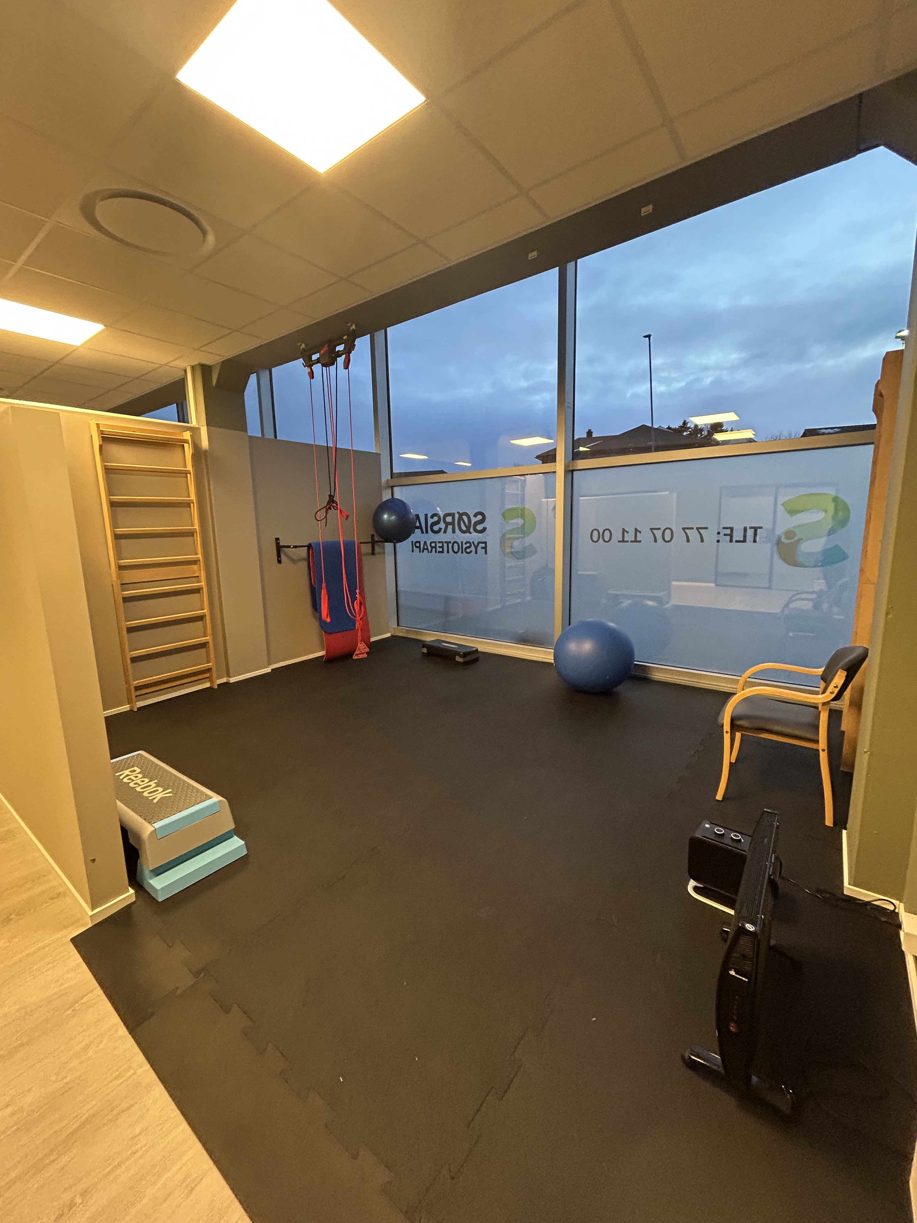 Treningsrom hos Sørsia Fysioterapi